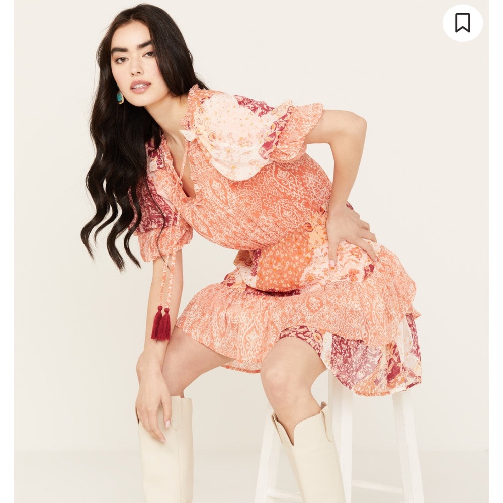 MISS ME WOMEN'S FLORAL SHORT SLEEVE MINI DRESS